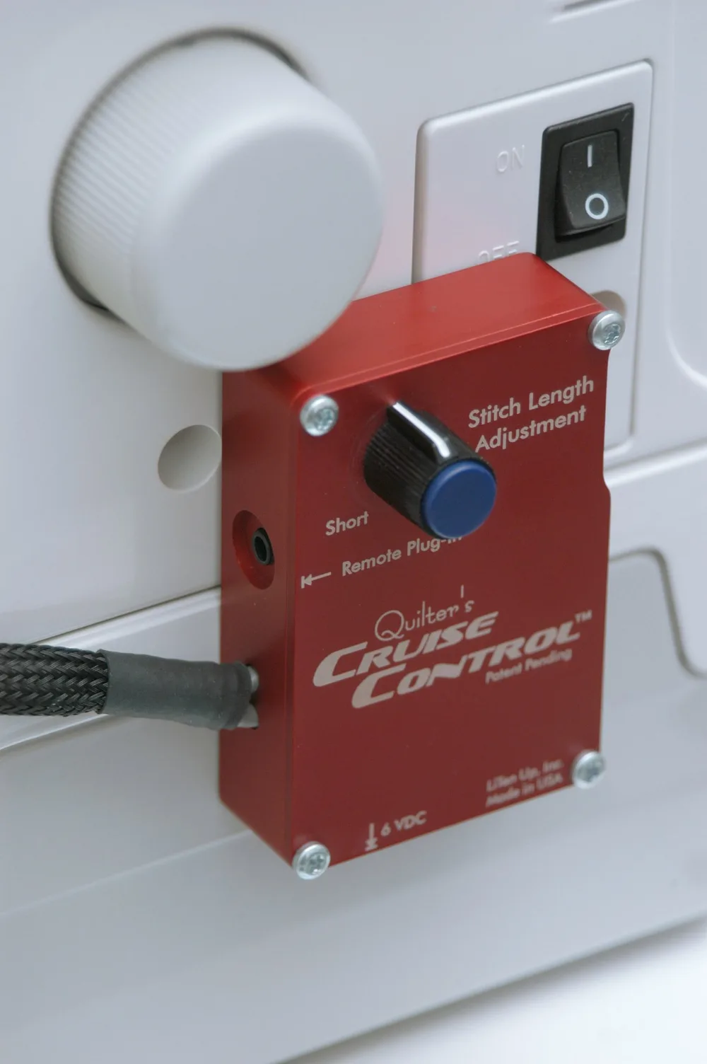 QCC installed on a quilting frame